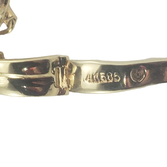 14 Karat Yellow Gold Pearl and Diamond Heart Pendant Enhancer #16801 - Picture 6 of 8